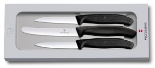 Victorinox 6.7113.3G Swiss Classic Súprava nožov 3-dielna čierna